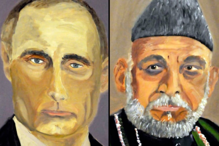Bush Portrait Portraits by George W. Bush go on display