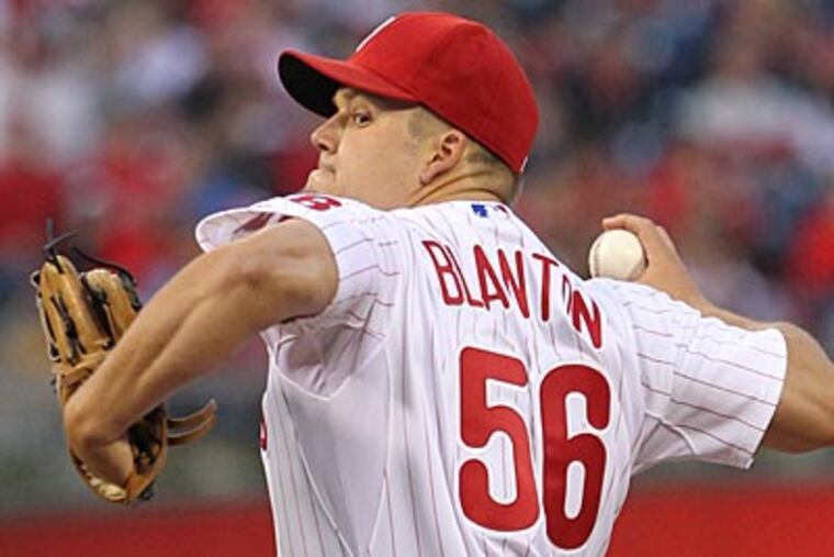 Phillies starter Joe Blanton is eligible to come off the disabled list on Monday. (Michael Bryant/Staff Photographer)
