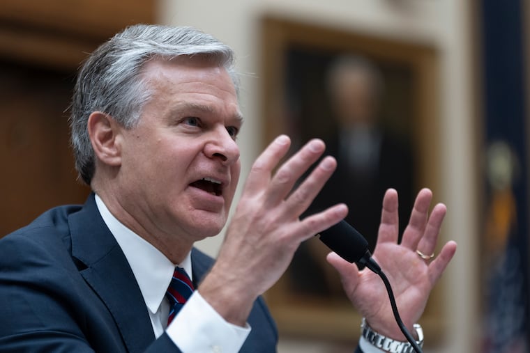 FBI Director Christopher Wray testifies Wednesday before a House committee about the July 13 attempted assassination of former President Donald Trump during a campaign rally in Butler, Pa.