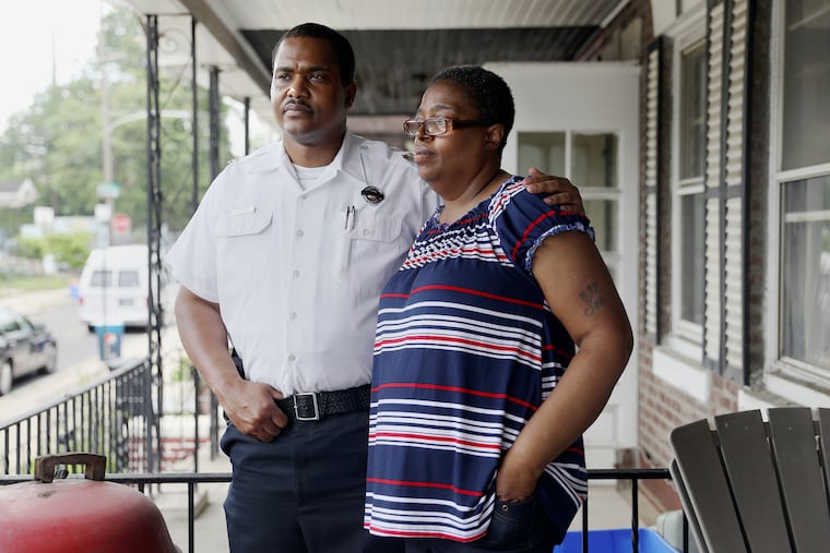 On Wednesday, Philadelphia Police Inspector Derrick Wood, commander of the Southwest Police Division, and his sister Yvette Woods speak about their nephew Tyshawn Woods, 22, who was killed Monday night in Hunting Park.