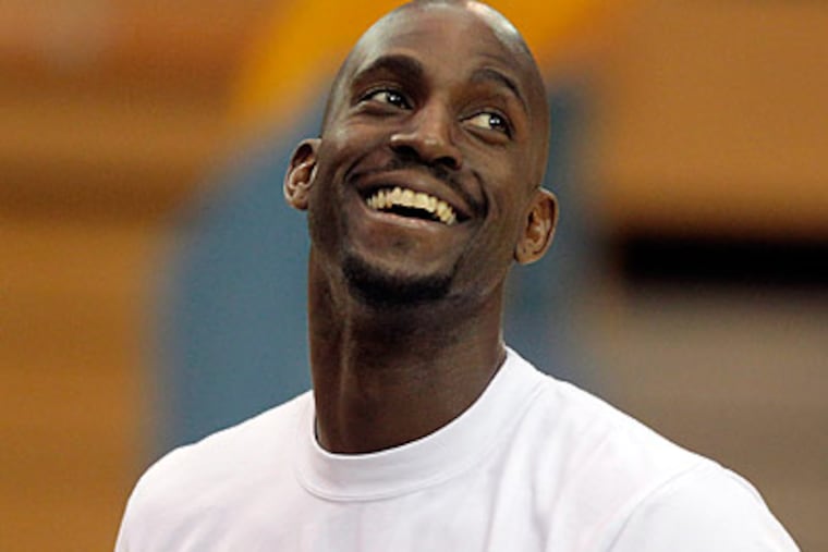 The Lakers will have to deal with Celtics star Kevin Garnett's physicality. (Jae C. Hong/AP)