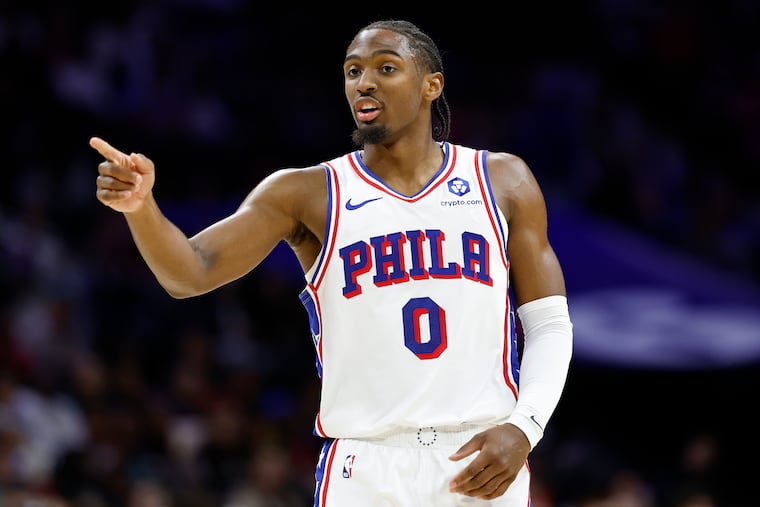 Sixers guard Tyrese Maxey displayed his leadership by taking young players under his wing in the offseason.