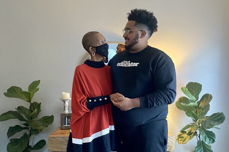 Dustin Vitale and his mother, Gloria Walker.