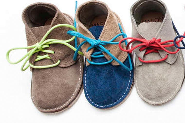 Mason Dixon's line of shoes. "I like having a fresh take on old designs," Holiday says of her derby shoes.