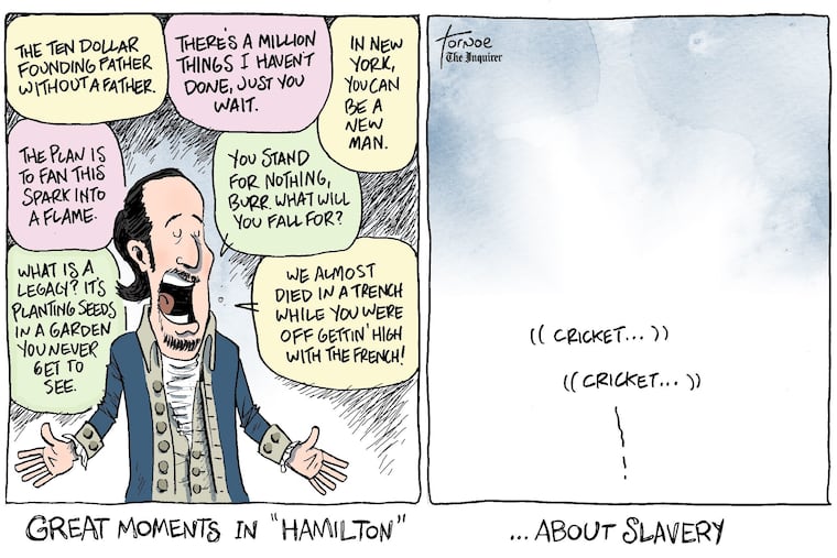 Rob Tornoe's "Hamilton" cartoon for Friday, July 10, 2020