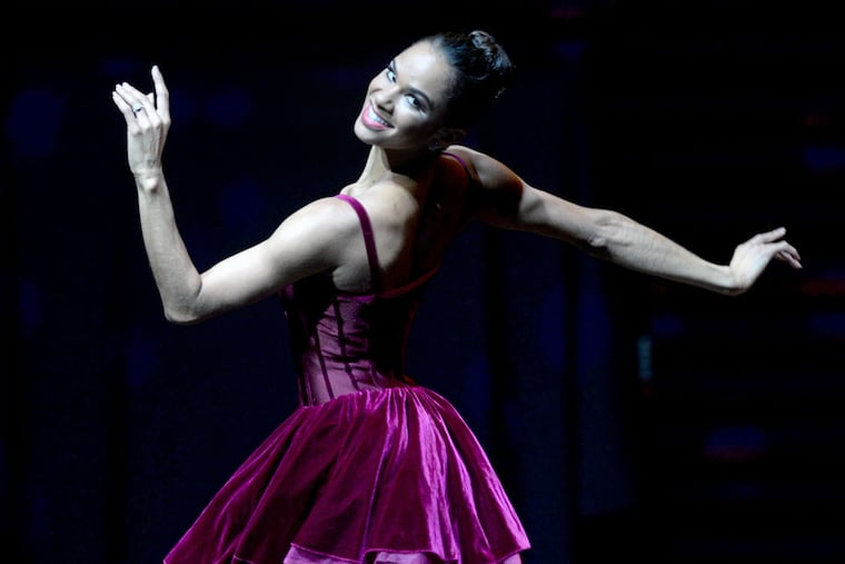 Misty Copeland performs during the Marian Anderson Award Gala Concert to honor Wynton Marsalis at the Kimmel Center on Nov. 10, 2015.