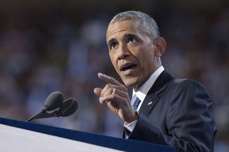 President Barack Obama spoke at the Democratic National Convention the night the protesters breached a fence.