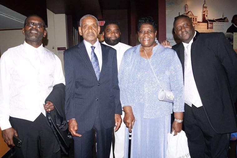 Mr. Collins (second from left) loved to watch John Wayne movies.