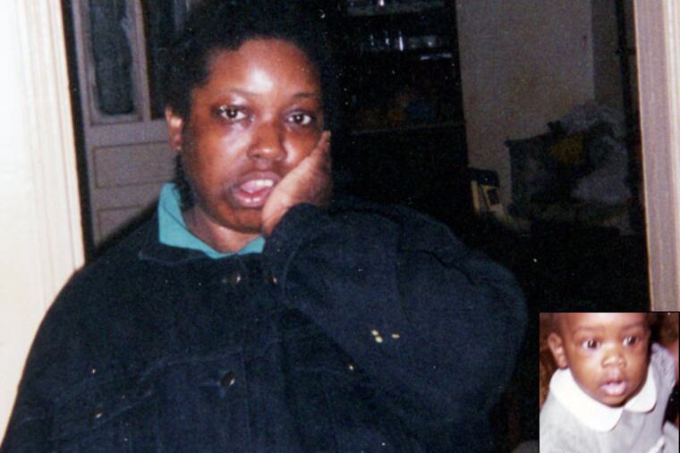 Christina Sankey was severely autistic with the intellectual capacity of a toddler. She became separated from her state-paid caretaker inside Macy’s on 13th and Market streets on March 6th. Her body was found the next morning in West Philly. Inset: Christina as a toddler in the '70s. (family photos)