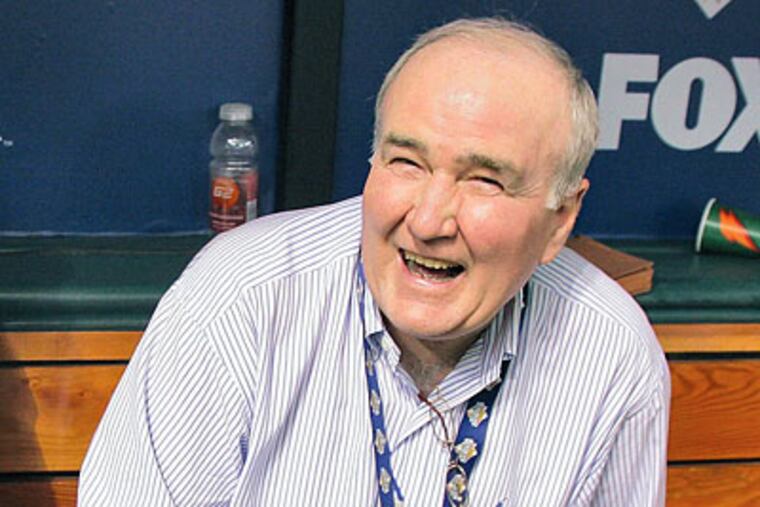 Phillies president David Montgomery was hit by an errant Ben Francisco line drive yesterday. (File photo)
