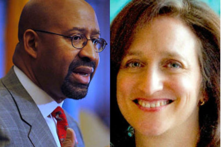City Commissioner Stephanie Singer, right, says Mayor Nutter asked her to change the rules on Election Day.
