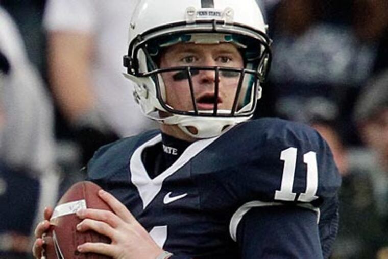 Penn State quarterback Matt McGloin threw five interceptions against Florida in the Outback Bowl. (Gene J. Puskar/AP)