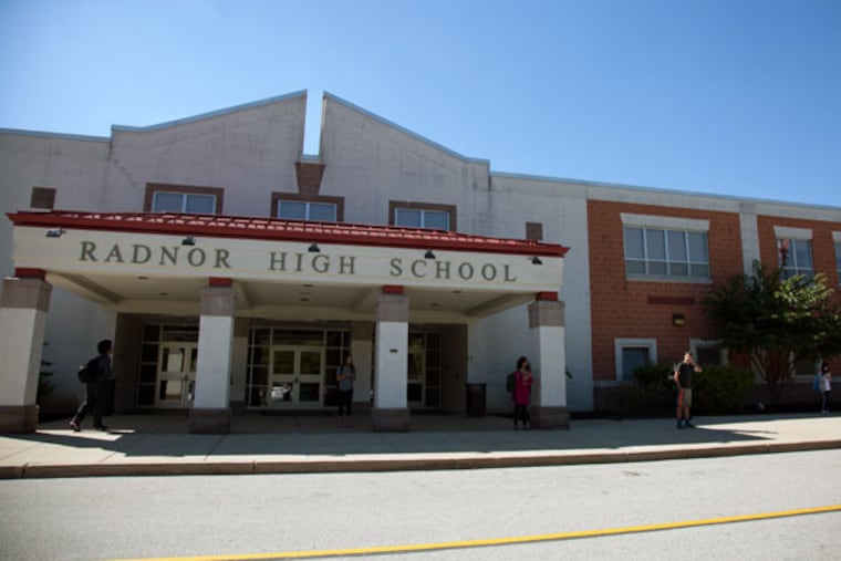 The Radnor Township School District and its teachers resume contract talks next week. Teachers are refusing to write college recommendation letters until Oct. 1 and are wearing black shirts to highlight stalled talks. (EMILY COHEN/For The Inquirer)