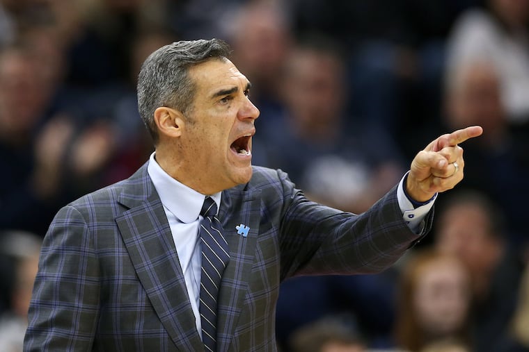 Villanova head coach Jay Wright wearing one of his custom suits.
