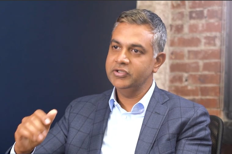 Sam Sidhu, CEO of Customers Bank, based in Malvern, Chester County, Pa. On April 24, 2026, his AI "clone" made a presentation to investors for nearly half an hour in the bank's quarterly conference call, before the real Sidhu came onto the call and presented himself for questions.