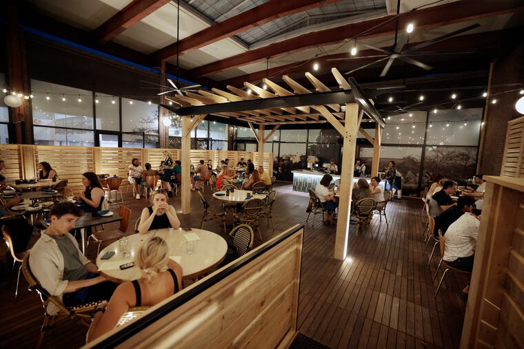 The new patio area at Zahav, 237 St James Place.