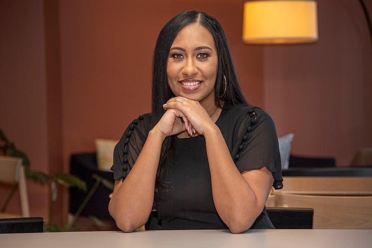 Shannon Morales, founder and CEO of Tribaja, at her office at CIC Philadelphia, a coworking space in University City.