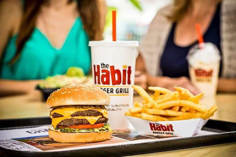 Burger meal at Habit Burger Grill.