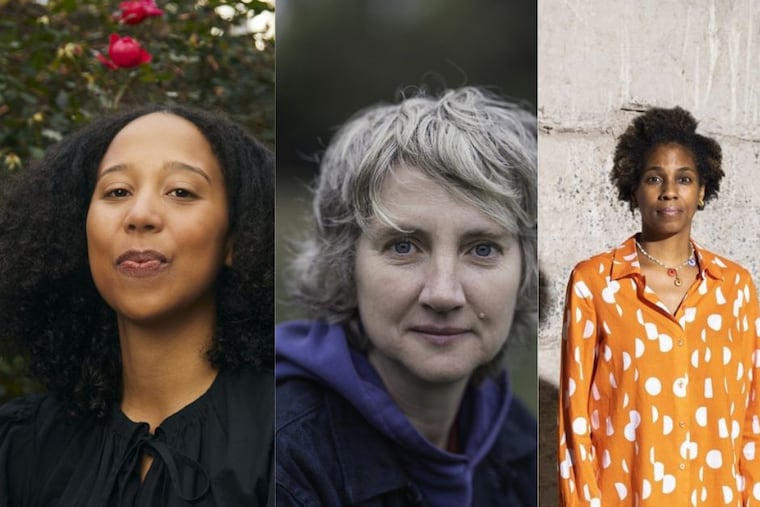 Among the 71 artists at this year's Whitney Biennial, five have very strong ties to Philadelphia. Among them are Madeleine Hunt-Ehrlich (L), Sharon Hayes ( C), and Karyn Olivier (R ). The Biennial was co-curated by ICA's former associate curator Meg Onli.
Photo: Ashley Hunt (Hayes), Ryan Collerd (Olivier)