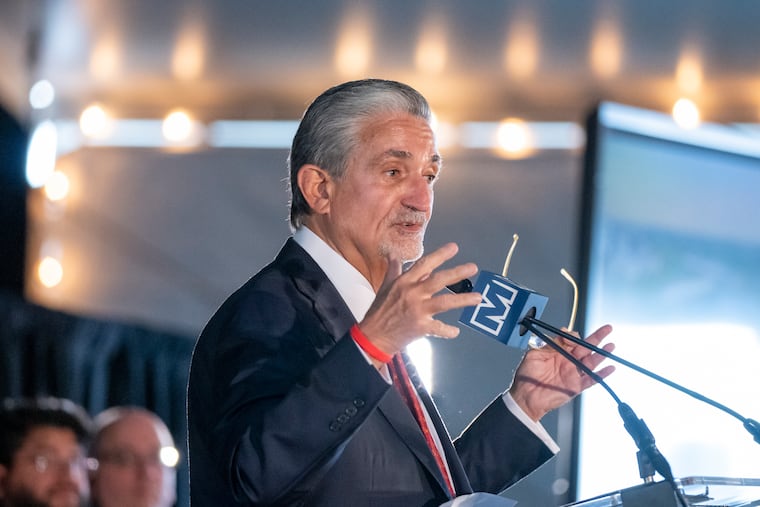 Ted Leonsis, owner of the Washington Wizards and Capitals, speaks during an event with Virginia Gov. Glenn Youngkin to announce plans for a new sports stadium in Alexandria.