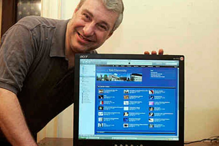 Vincent Evangelisti, 53, of West Philadelphia, is taking advantage of Yale's noncredit courses online. More universities, including several in the region, are offering full, free courses.