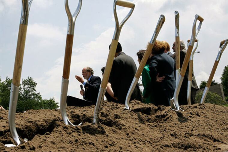 Shovels ready: Officials gathered near Exit 8 in 2009 to announce the $2.5 billion New Jersey Turnpike widening. MEL EVANS / Associated Press