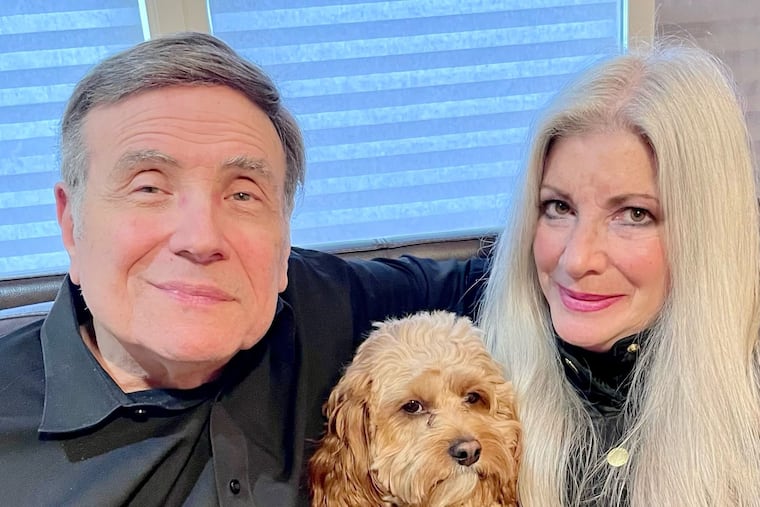 Carl and Susan Schwartz with their pandemic pup, Sadie.