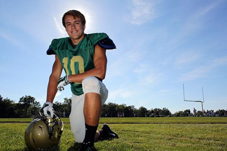 Lansdale Catholic's Ryan Quigley poses for a photograph, Tuesday Sept. 15, 2015, before practice in Lansdale, Pa.