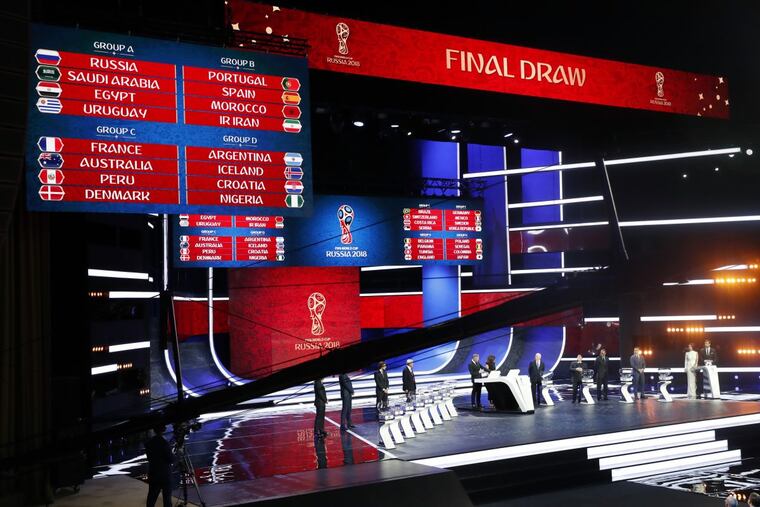 The group stage draw for the 2018 FIFA World Cup soccer tournament in Russia was held at the State Kremlin Palace in Moscow.