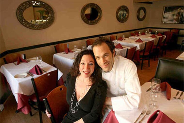 April Lisante and Christian Gatti own Avril, a BYOB they opened in 2009. Lisante, a former food editor, thought she knew the restaurant business. (Charles Fox / Staff Photographer)