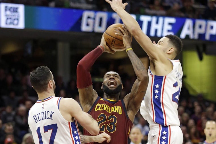 Cleveland’s LeBron James recorded a triple-double with 30 points, 13 rebounds, and 13 assists Saturday against the Sixers.