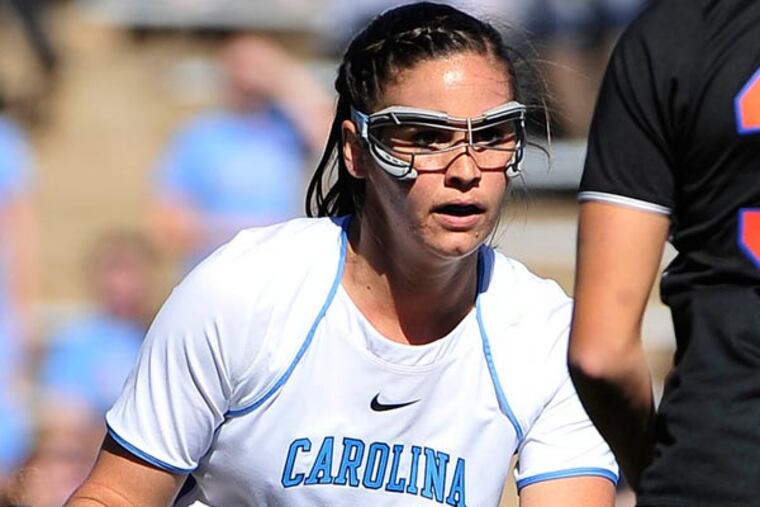 Margaret Corzel of North Carolina, in a game against Virginia earlier this season. (Photo by Jeffrey Camarati/University of North Carolina)