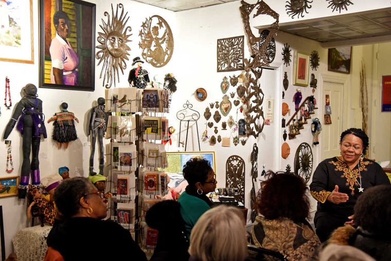 Kimberly Camp kicks off a lecture series in her gallery January 30, 2017 titled "Albert C. Barnes and African Americans." Camp ran the Barnes Foundation before the collection was moved to Center City, is a Camden native who for several years now has run "Gallery Marie" (named for her mother) in Collingswood, where the walls resemble those of the Barnes.
