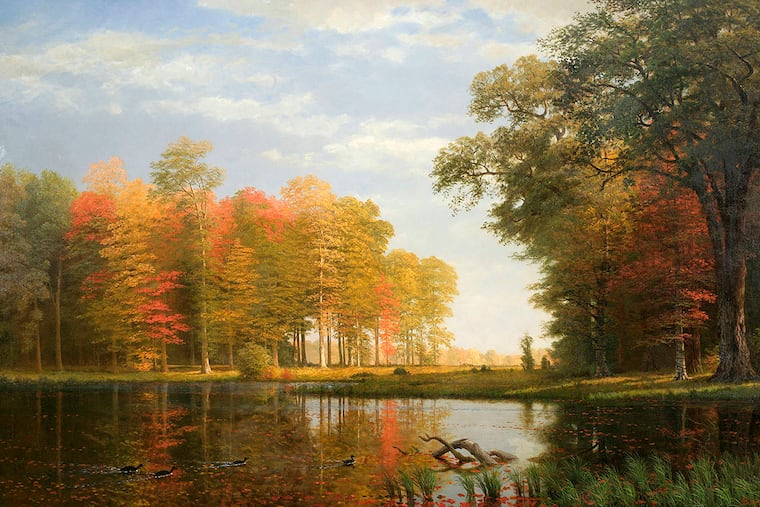 "Autumn Woods" (1886) by Albert Bierstadt, at the Brandywine Museum of Art.