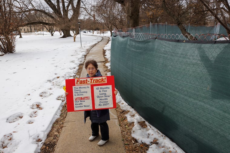 Mingchu Pearl Huynh, founder of the Northeast Philadelphia Chinese Association, at the Friends Hospital site where a new city-run health clinic is set to open.