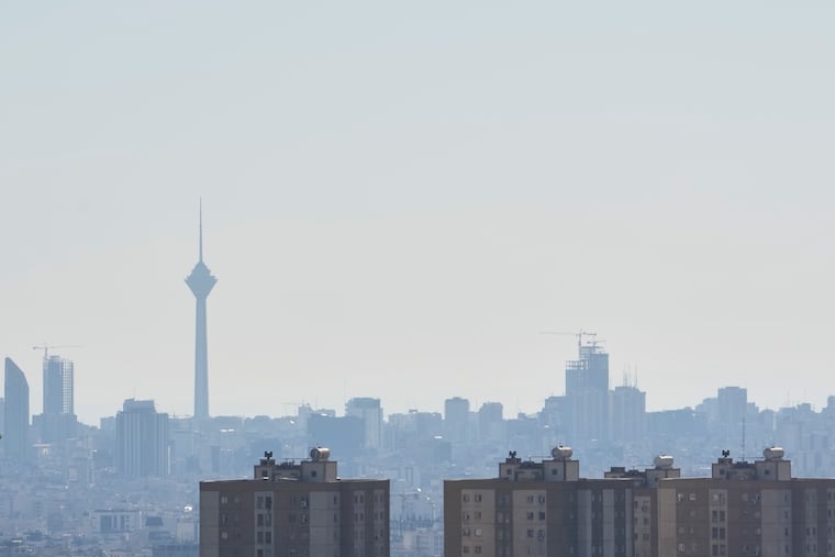 Milad telecommunication tower is seen at left in a general view of a part of Tehran, Iran, Thursday, April 23, 2026.