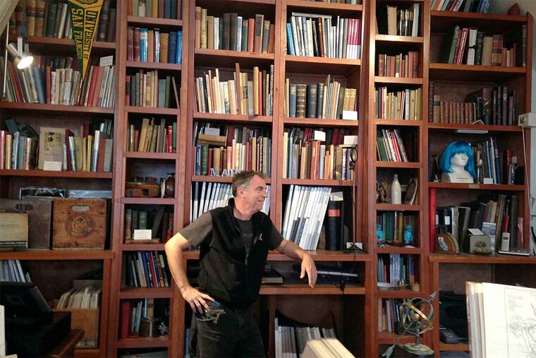 Jimmie Schein, owner with wife Marti of the antique-maps shop Schein & Schein in San Francisco, with some of the maps he collected around the world when he handled logistics for such bands as Metallica. "Maps," he says, "are hardwired into who and what we are."