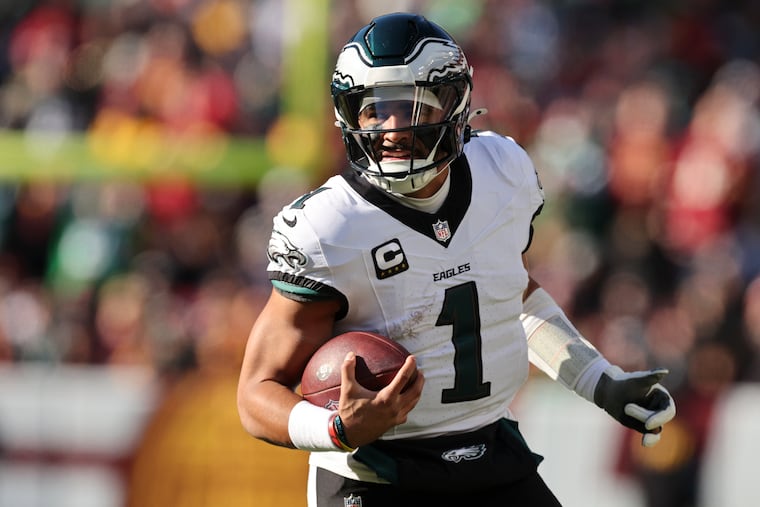 Jalen Hurts and the Eagles missed out on a chance to clinch the NFC East and the NFC's No. 2 seed in their loss Sunday against the Commanders.