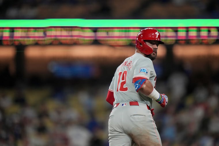Kyle Schwarber had three home runs and seven RBIs to propel the Phillies to a series win over the Dodgers on Wednesday night.
