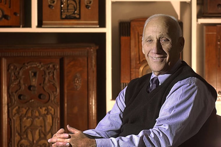 Roy Shapiro, in 2003, with his radio collection which spans the 1920's to the early 1950's. Shapiro died at age 76. (File photo - Jonathan Wilson / Staff )