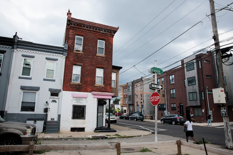 The 1700 block of North Newkirk Street on Thursday, Aug. 20, 2026 in Philadelphia. On this block in Strawberry Mansion, some homeowners saw their property assessments double.