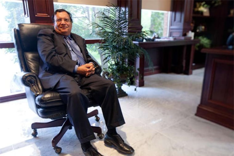 Krishna P. Singh, Holtec International's chief executive. "I think what the state has done is clever," he says. ". . . If the state helps me put up the plant, now I have to hire the people." (David M Warren / Staff Photographer)