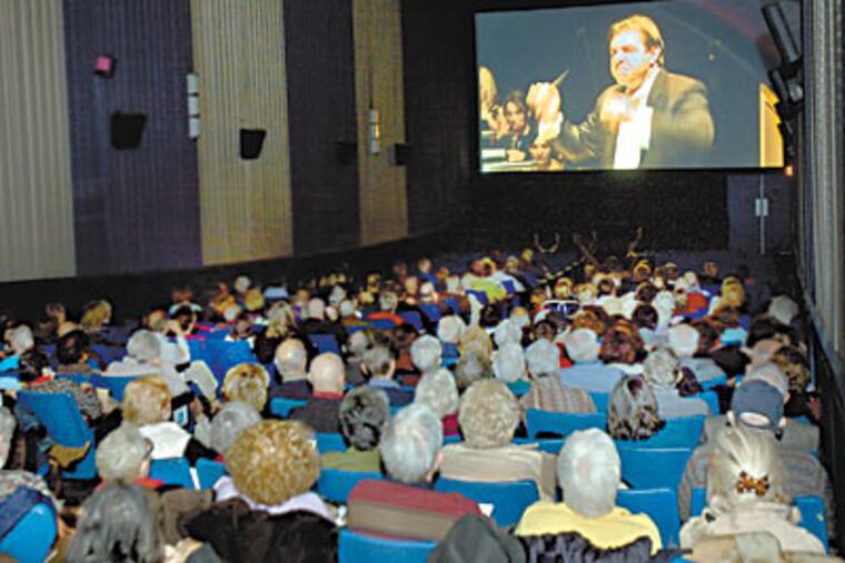 Opera lovers turned out in force for the Bryn Mawr Film Institutes live simulcast of "Don Carlo" from the Milan opera house La Scala. ( Ed Hille / Staff Photographer )