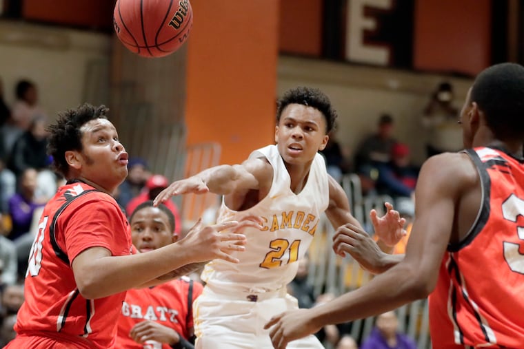 Camden freshman D.J. Wagner with the pass against Gratz during the Panthers' 72-52 win over the Bulldogs.
