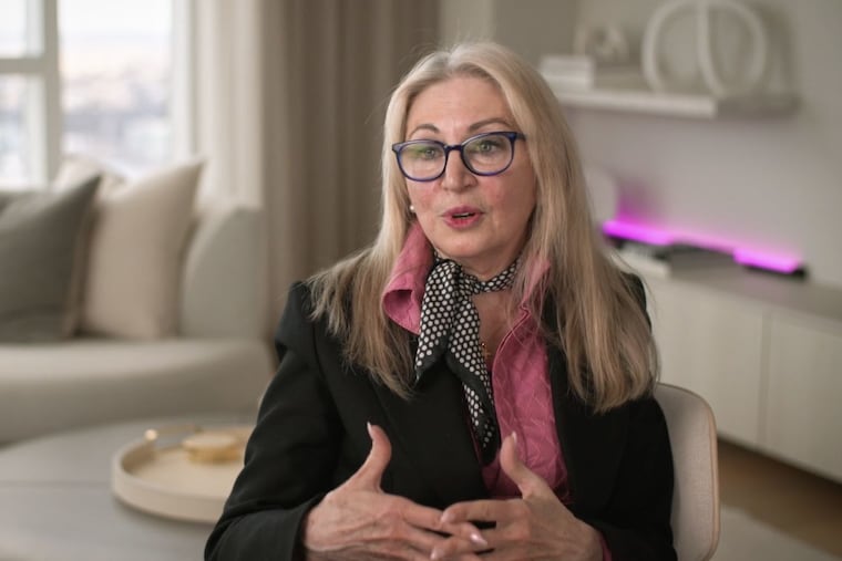 FemmePharma CEO Gerianne Tringali DiPiano in a still from the groundbreaking PBS documentary, "The (M) Factor: Shredding the Silence of Menopause." FemmePharma is based in Wayne.