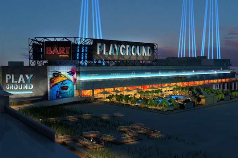 Artist’s rendering of the “T Street” portion of the Playground, Blatstein’s vision for failed Pier Shops.