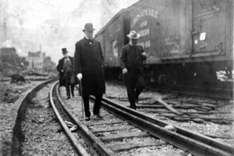 Let the tunneling begin: Pennsylvania Railroad president Alexander Cassatt - brother of artist Mary, but he was the famous Cassatt of the time - who envisioned and completed the tunnel railroad link under the Hudson River to New York.