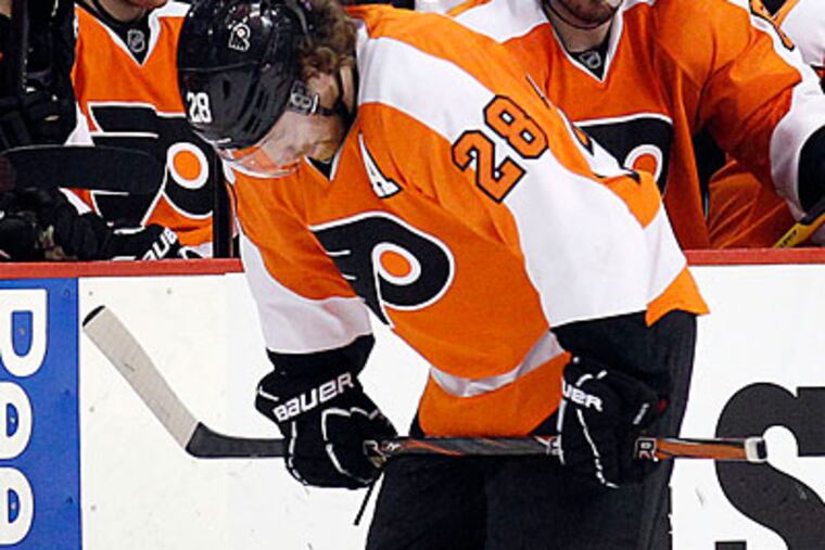 The Flyers went almost the entire second period without attempting a shot. (Yong Kim/Staff Photographer)