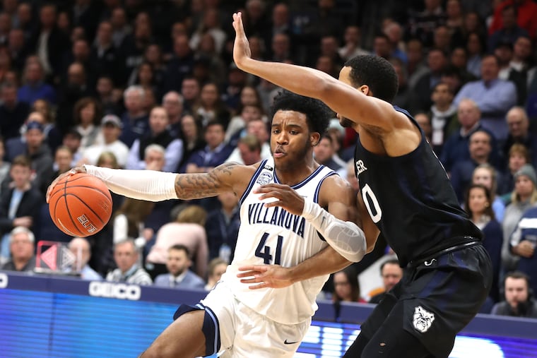 Saddiq Bey driving against Bryce Nze of Butler on Tuesday night.