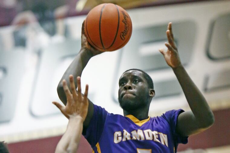 Camden’s Myles Thompson shooting against Westtown on Jan. 20.